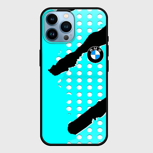 Чехол iPhone 14 Pro Max BMW sport краски / 3D-Черный – фото 1