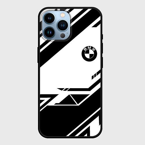 Чехол iPhone 14 Pro Max BMW geometry black / 3D-Черный – фото 1