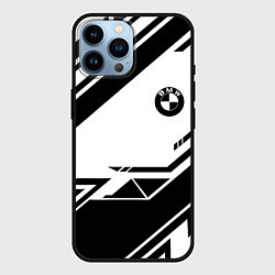 Чехол для iPhone 14 Pro Max BMW geometry black, цвет: 3D-черный