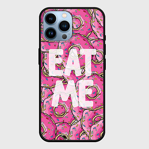 Чехол iPhone 14 Pro Max Eat me, Homer / 3D-Черный – фото 1
