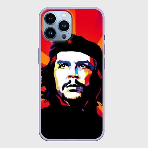 Чехол iPhone 14 Pro Max Че Гевара / 3D-Светло-сиреневый – фото 1