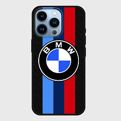 Чехол для iPhone 14 Pro BMW SPORT, цвет: 3D-черный