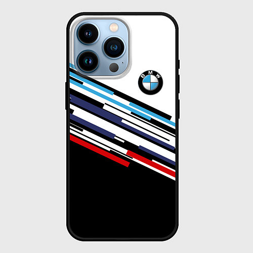 Чехол iPhone 14 Pro BMW BRAND COLOR БМВ / 3D-Черный – фото 1