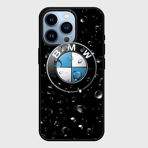 Чехол iPhone 14 Pro BMW под Дождём / 3D-Черный – фото 1