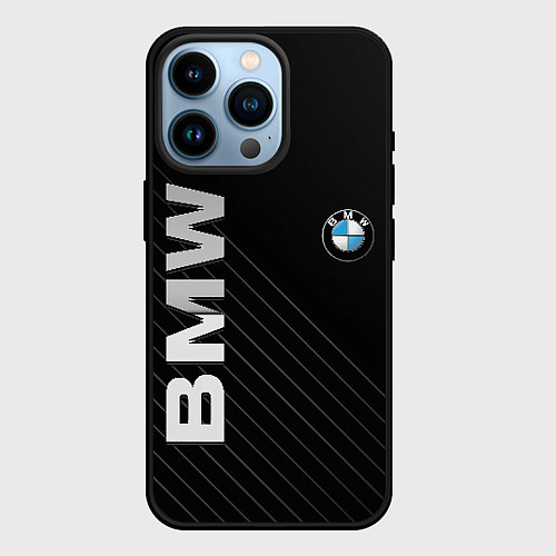 Чехол iPhone 14 Pro BMW / 3D-Черный – фото 1