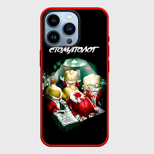 Чехол iPhone 14 Pro Стоматолог / 3D-Красный – фото 1