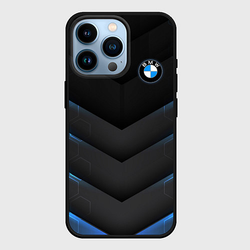 Чехол iPhone 14 Pro BMW / 3D-Черный – фото 1