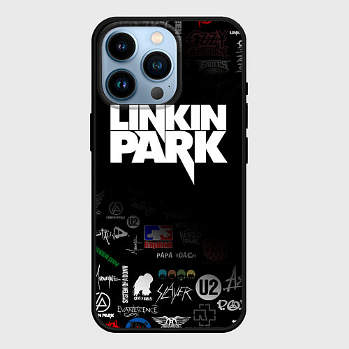 Чехол iPhone 14 Pro LINKIN PARK / 3D-Черный – фото 1