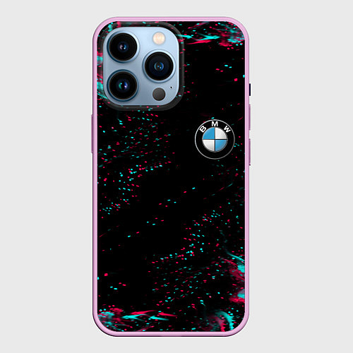 Чехол iPhone 14 Pro BMW / 3D-Сиреневый – фото 1