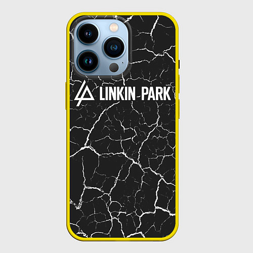 Чехол iPhone 14 Pro LINKIN PARK ЛИНКИН ПАРК / 3D-Желтый – фото 1