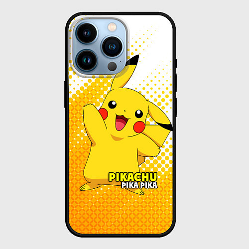 Чехол iPhone 14 Pro Pikachu Pika Pika / 3D-Черный – фото 1
