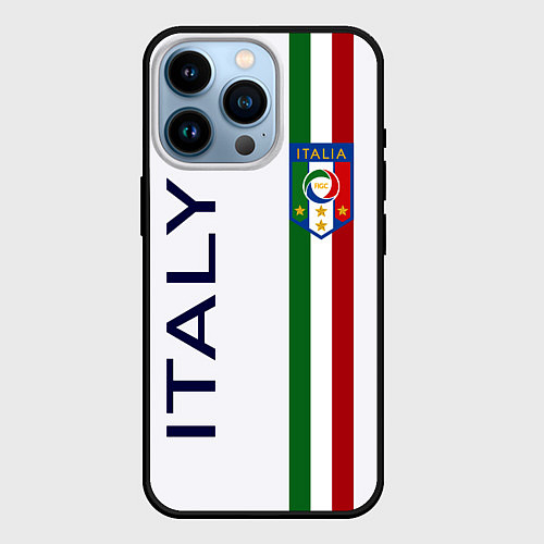 Чехол iPhone 14 Pro СБОРНАЯ ИТАЛИИ / 3D-Черный – фото 1