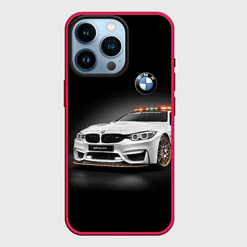 Чехол iPhone 14 Pro Safety car / 3D-Малиновый – фото 1