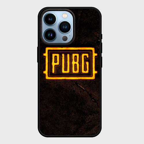 Чехол iPhone 14 Pro PUBG ПАБГ NEON / 3D-Черный – фото 1