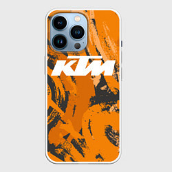 Чехол для iPhone 14 Pro KTM КТМ Z, цвет: 3D-белый