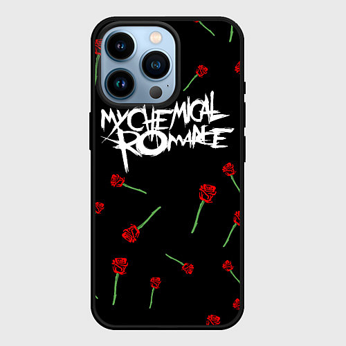 Чехол iPhone 14 Pro MY CHEMICAL ROMANCE РОЗЫ MCR ROSES / 3D-Черный – фото 1