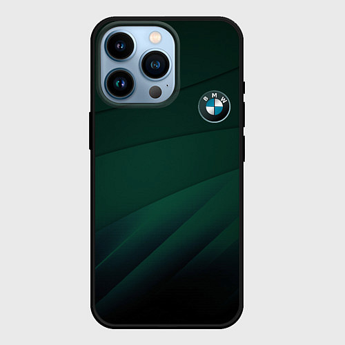 Чехол iPhone 14 Pro GREEN BMW / 3D-Черный – фото 1