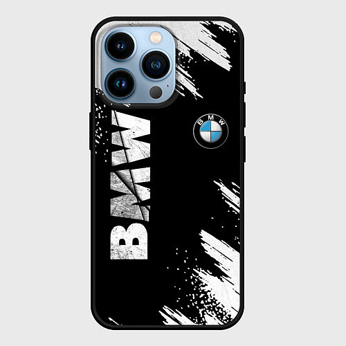 Чехол iPhone 14 Pro BMW GRUNGE БМВ ГРАНЖ / 3D-Черный – фото 1