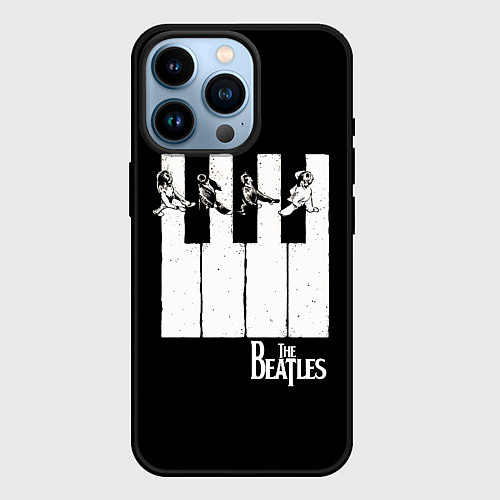 Чехол iPhone 14 Pro THE BEATLES ЗНАМЕНИТАЯ КАРТИНКА / 3D-Черный – фото 1