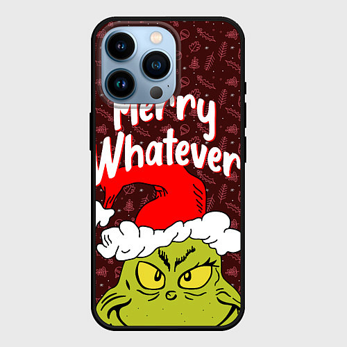 Чехол iPhone 14 Pro ГРИНЧ GRINCH WHATEVER / 3D-Черный – фото 1