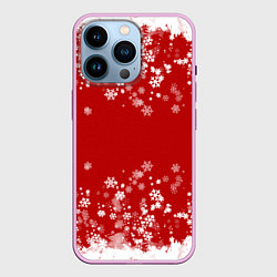Чехол для iPhone 14 Pro Вечный снегопад, цвет: 3D-сиреневый