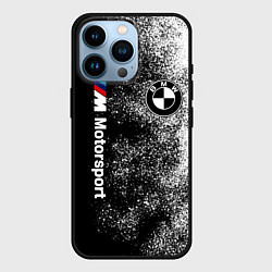 Чехол для iPhone 14 Pro БМВ Черно-белый логотип, цвет: 3D-черный