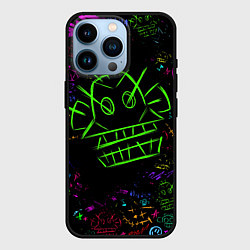 Чехол для iPhone 14 Pro League Of Legends неон - Arcane, цвет: 3D-черный