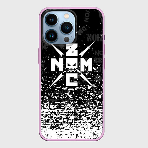 Чехол iPhone 14 Pro Noize mc брызги / 3D-Сиреневый – фото 1