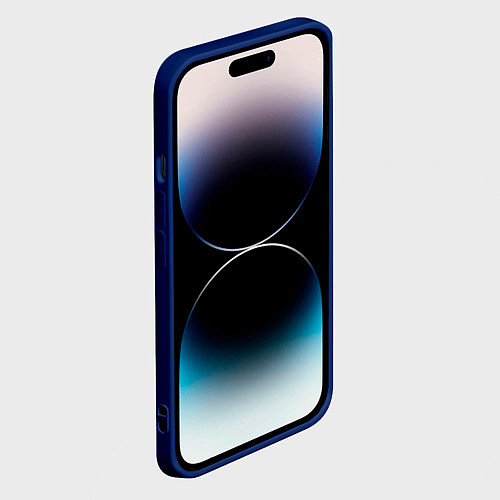 Чехол iPhone 14 Pro BMW M Power - pattern / 3D-Тёмно-синий – фото 2