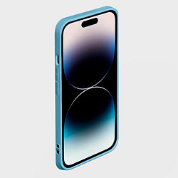 Чехол для iPhone 14 Pro Новогодняя ночная совушка, цвет: 3D-голубой — фото 2