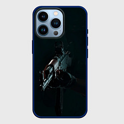 Чехол для iPhone 14 Pro PUBG автомат во тьме, цвет: 3D-тёмно-синий