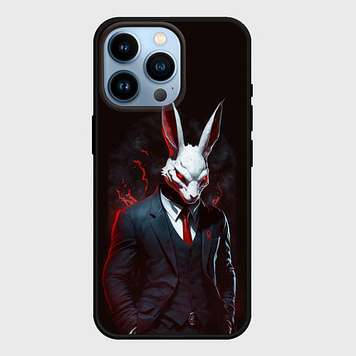 Чехол iPhone 14 Pro Devil rabbit / 3D-Черный – фото 1