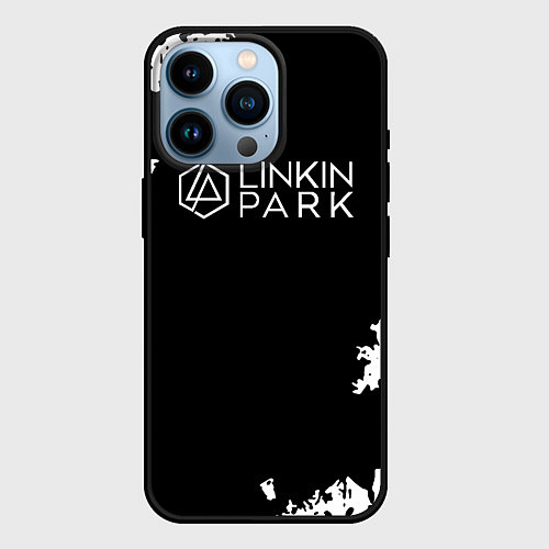 Чехол iPhone 14 Pro Linkin Park рок бенд / 3D-Черный – фото 1