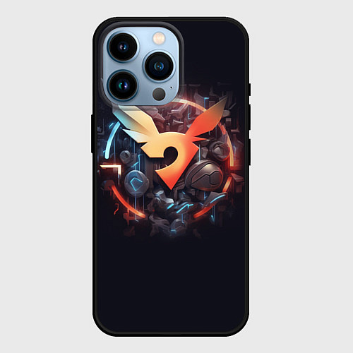 Чехол iPhone 14 Pro Символ покемона / 3D-Черный – фото 1