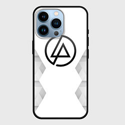 Чехол для iPhone 14 Pro Linkin Park white poly, цвет: 3D-черный