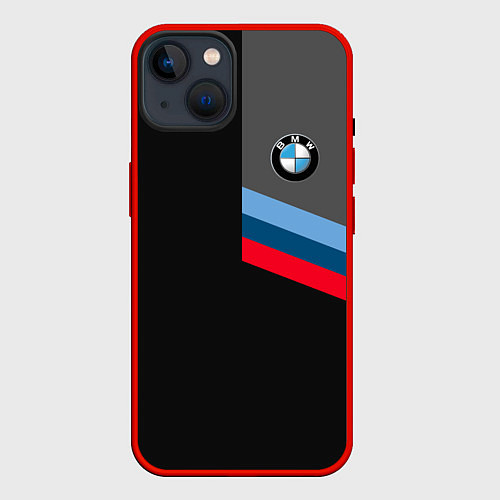 Чехол iPhone 14 BMW БМВ / 3D-Красный – фото 1