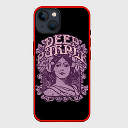 Чехол для iPhone 14 Deep Purple, цвет: 3D-красный
