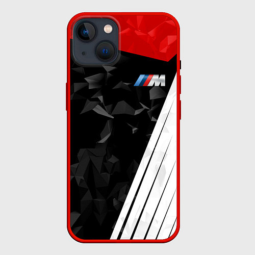 Чехол iPhone 14 BMW M: Poly Sport / 3D-Красный – фото 1