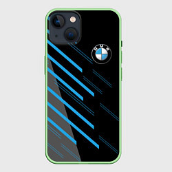 Чехол для iPhone 14 BMW SPORT, цвет: 3D-салатовый