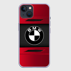 Чехол для iPhone 14 BMW SPORT, цвет: 3D-светло-сиреневый