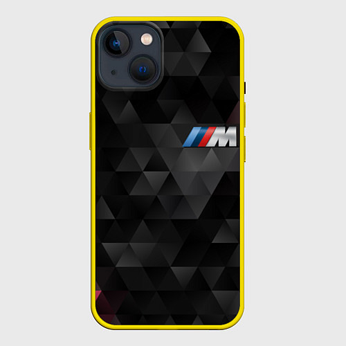 Чехол iPhone 14 BMW M: Polygon / 3D-Желтый – фото 1