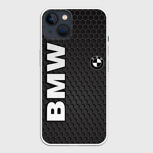 Чехол iPhone 14 BMW / 3D-Белый – фото 1