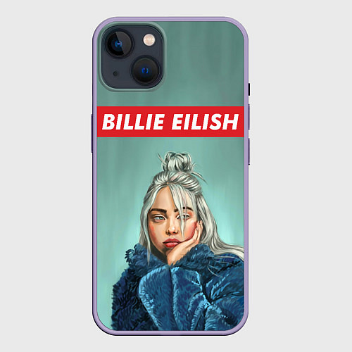 Чехол iPhone 14 Billie Eilish / 3D-Серый – фото 1