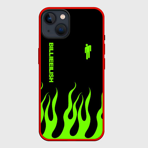 Чехол iPhone 14 Billie Eilish / 3D-Красный – фото 1