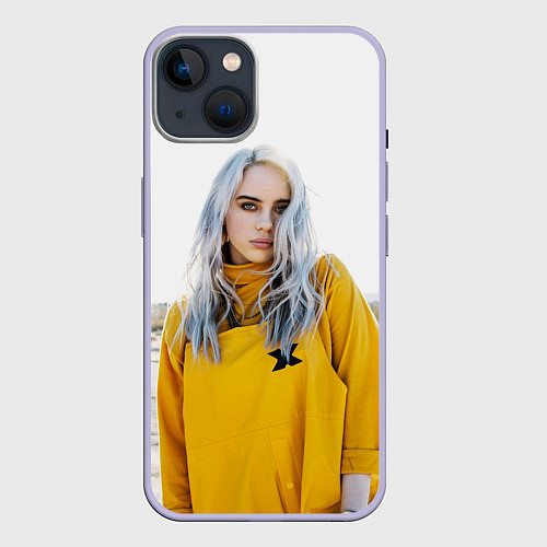 Чехол iPhone 14 BILLIE EILISH / 3D-Светло-сиреневый – фото 1