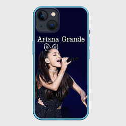 Чехол для iPhone 14 Ariana Grande Ариана Гранде, цвет: 3D-голубой