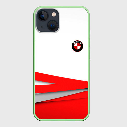 Чехол iPhone 14 BMW / 3D-Салатовый – фото 1