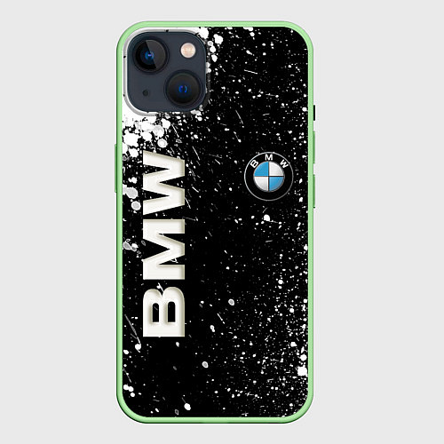 Чехол iPhone 14 BMW / 3D-Салатовый – фото 1