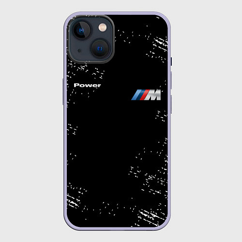 Чехол iPhone 14 BMW / 3D-Светло-сиреневый – фото 1