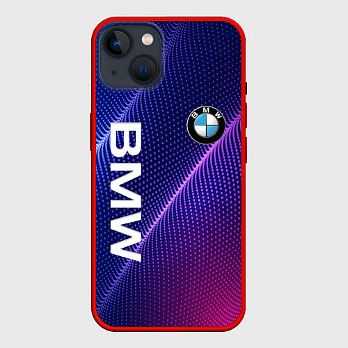 Чехол iPhone 14 BMW / 3D-Красный – фото 1